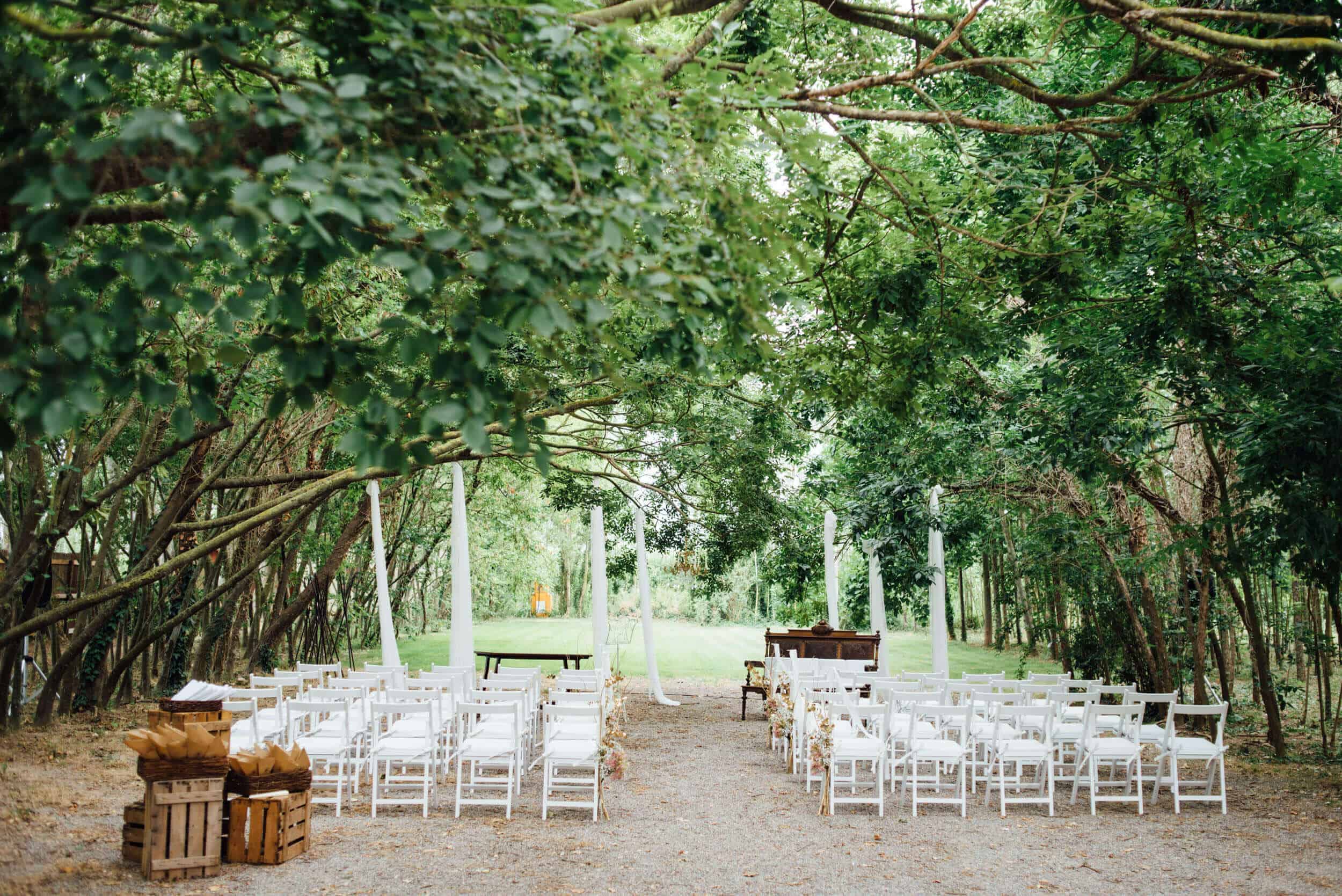ceremony forest wedding castle cortal great